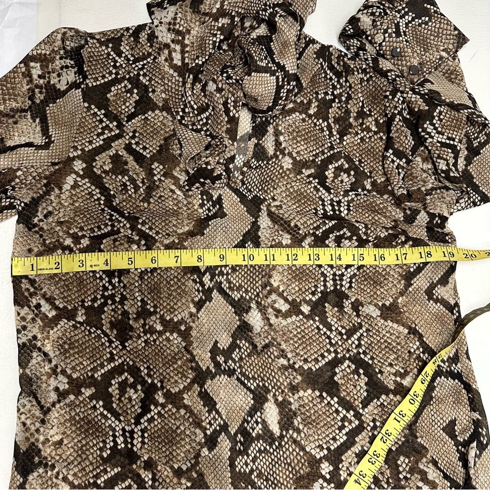 Altuzarra For Target Python Print Bow Blouse Size… - image 5